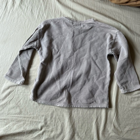 Zara Long-Sleeve Henley Top in Light Gray - Picture 2 of 3